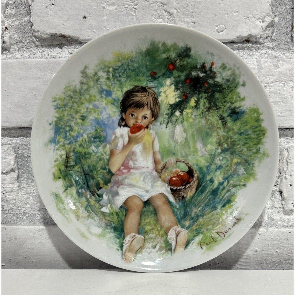 Vintage Plate| MARIE-ANGE | Girl in Apple Orchard | Paul Durand | France - Picture 1 of 4